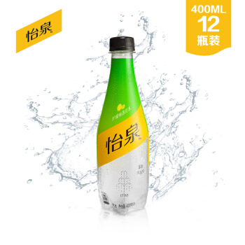 怡泉(Schweppes)无糖零卡(柠檬味)苏打水饮料 400ml*12瓶