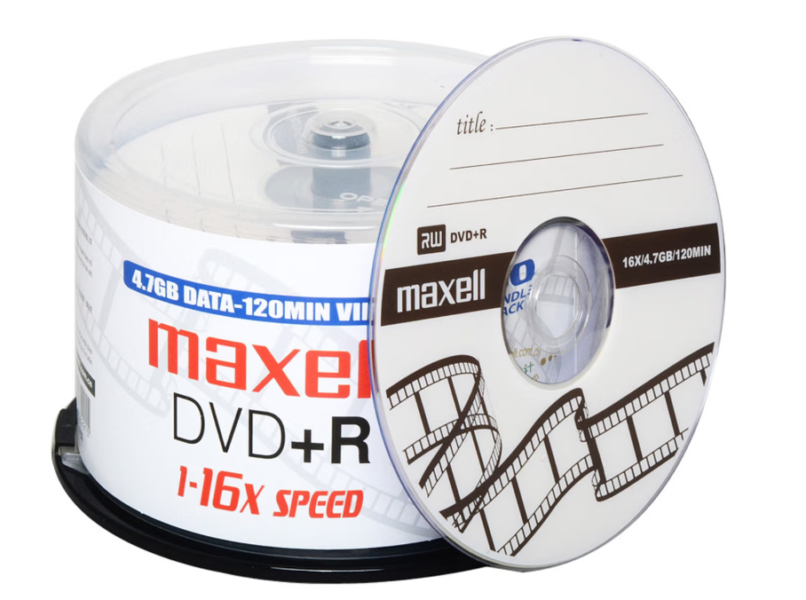 麦克赛尔 maxell 光盘 DVD-R 4.7G 16x 空白光盘 商务金盘50片/筒