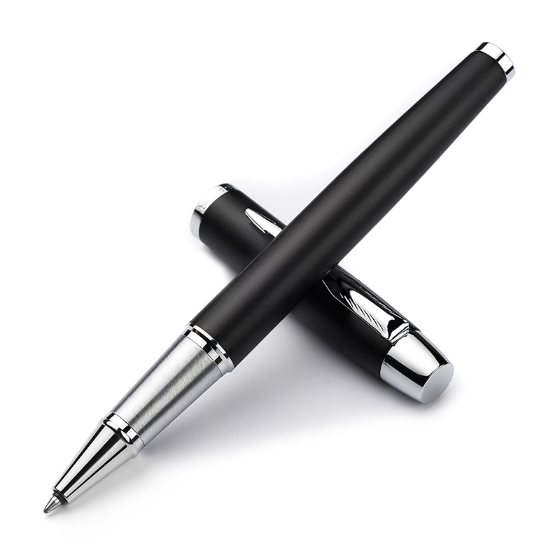 派克(PARKER)IM磨砂黑杆白夹宝珠笔