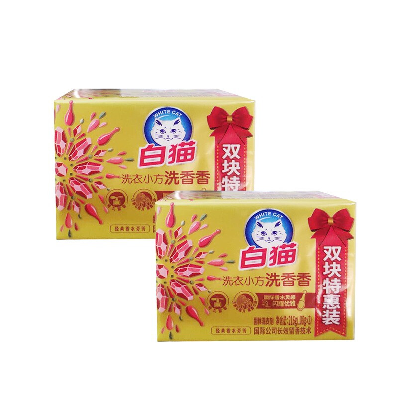 白猫 0900 108g*4洗香香洗衣小方四块特惠装 - 白猫