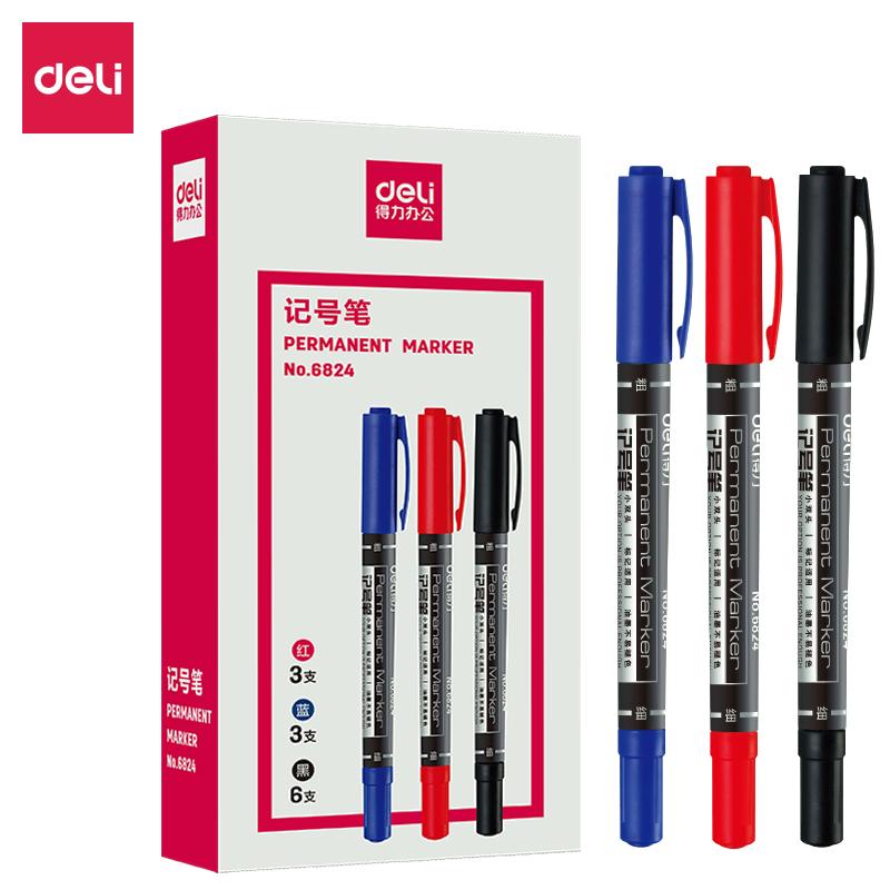 得力(deli)6824-12(混色)记号笔套装