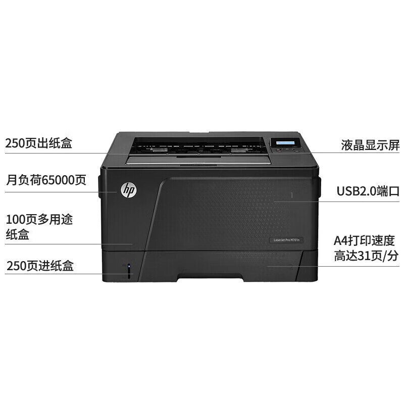 惠普(HP)M806dn黑白激光打印机A3 - 惠普(HP)