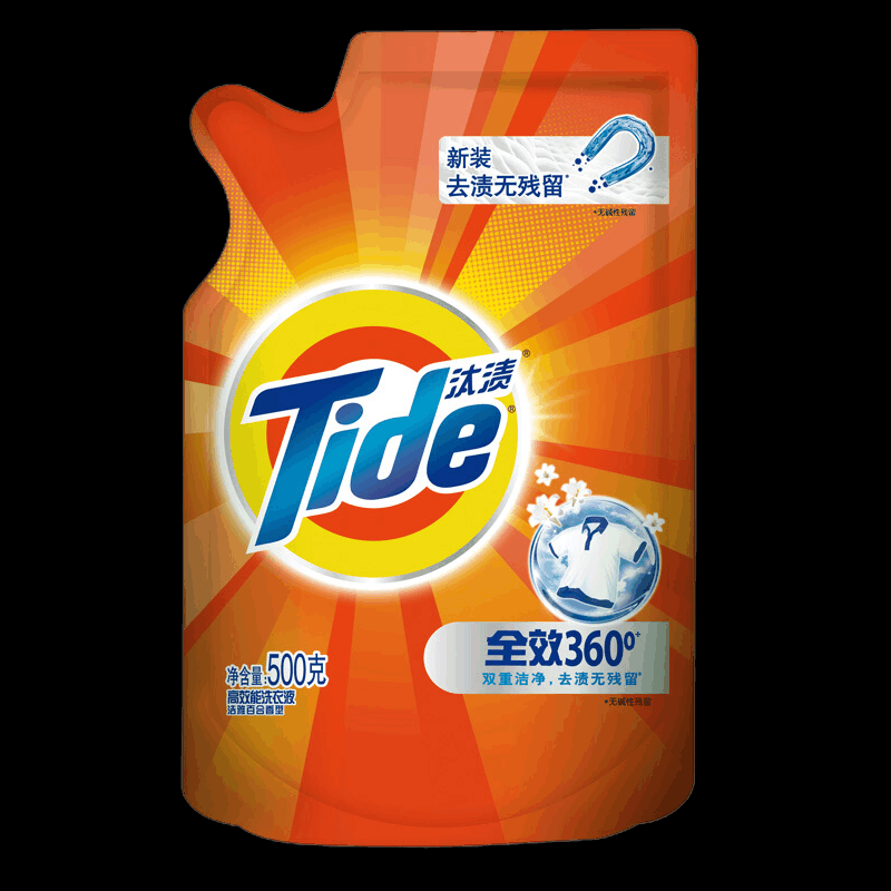 汰渍(Tide)全效洗衣液500G袋装