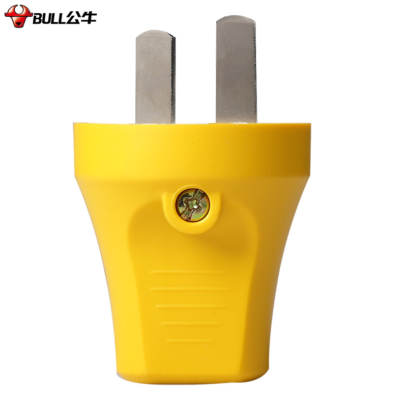 公牛(BULL)GNT-10S2(黄色)摔不烂单相三极插头 10A