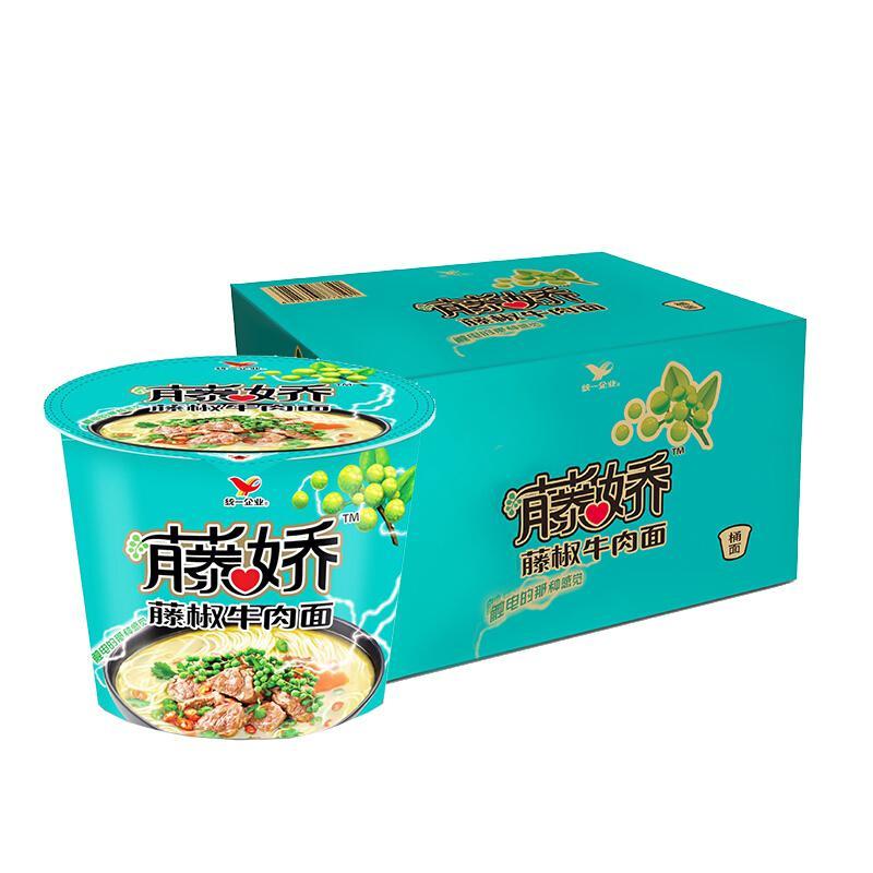 统一 来一桶藤椒牛肉面桶(12入)