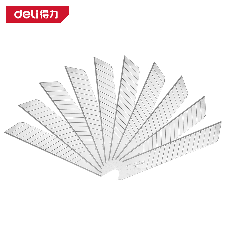得力工具DL-DP美工刀片18mm厚0.5_15刀头(银)(盒)