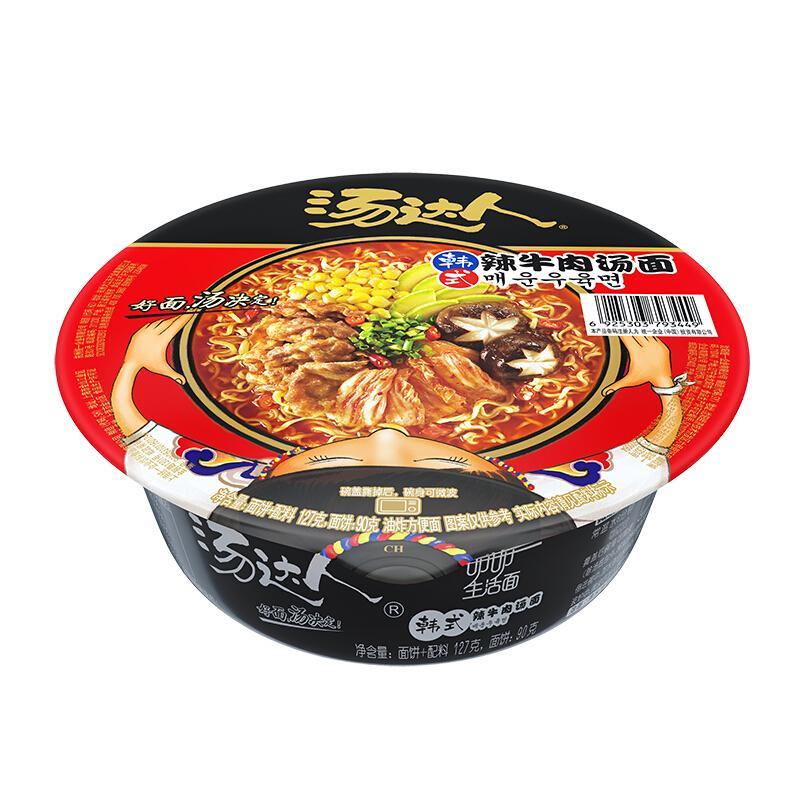统一 汤达人韩式辣牛肉汤-碗面(12入)