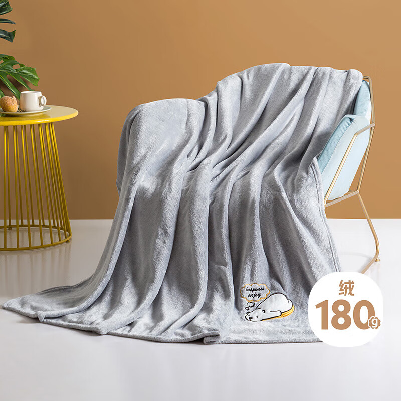 罗莱(LUOLAI)梦幻北欧法兰绒毯(规格:180*200CM*300GSM 条重:1080G)