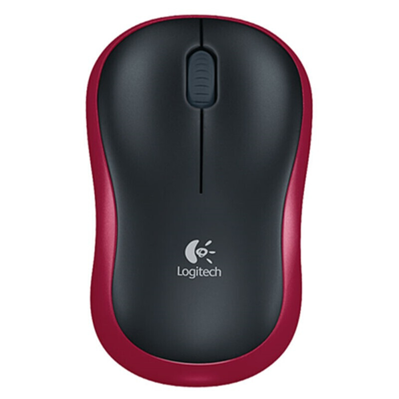 罗技(Logitech)M186 无线鼠标 黑色红边 鼠标