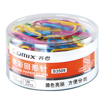 齐心(COMIX)B3509亮彩回形针配