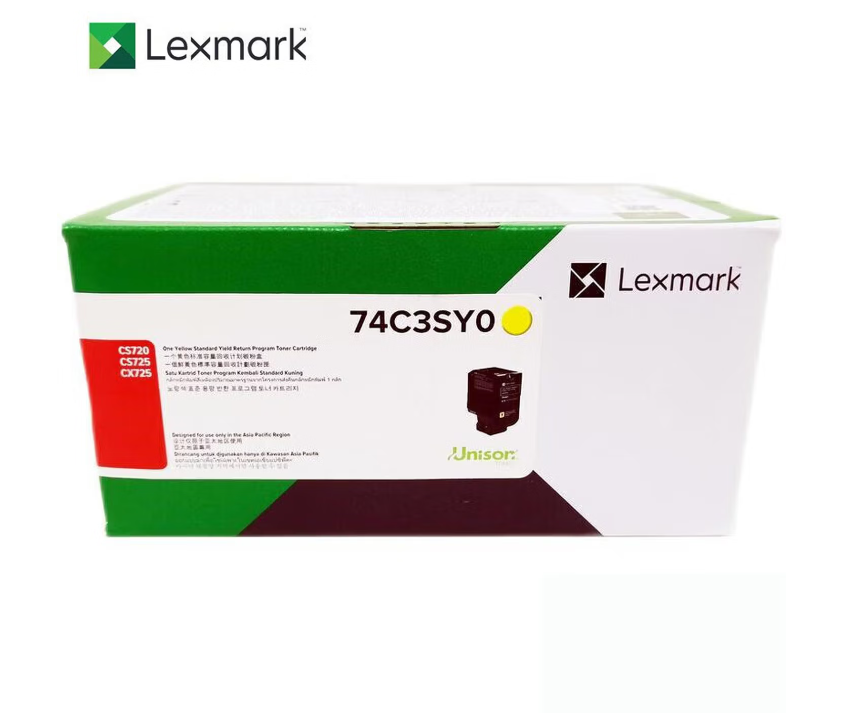 利盟(Lexmark) 74C3SY0 打印量7000页 适用CS720/CS725/CX725 墨粉盒 黄色 (计价单
