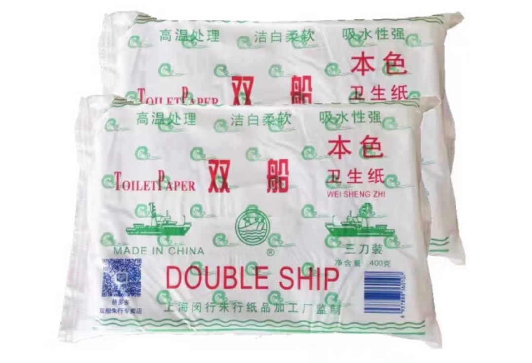 双船 平板卫生纸-400克