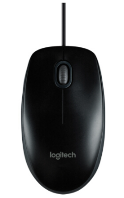 罗技(Logitech)M100R 光电猎貂鼠标 黑色