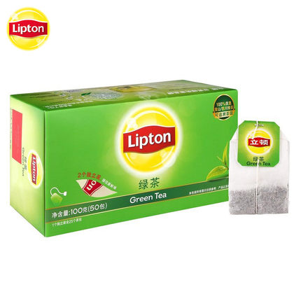 立顿(Lipton)S50-G-69228486604186绿茶茶包100g(2g*50包)/盒