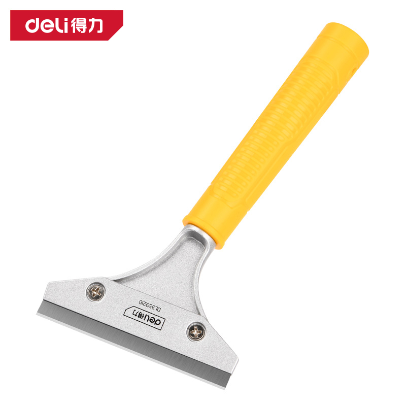 得力工具DL359210铝合金清洁铲刀210mm(黄)(把)