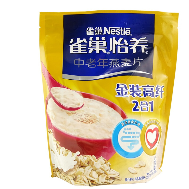 雀巢(Nestle)怡养金装高纤二合一中老年燕麦片 10x35g
