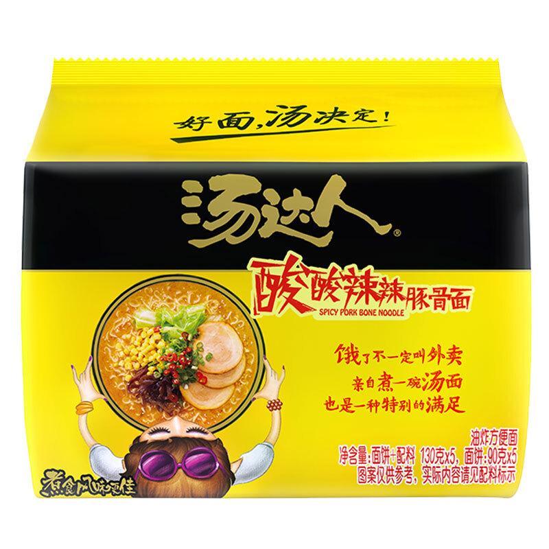 统一 汤达人酸酸辣辣豚骨五合一