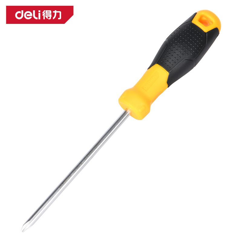 得力工具DL636150鱼雷柄十字螺丝批PH2x150mmSUP11(黄)(把)