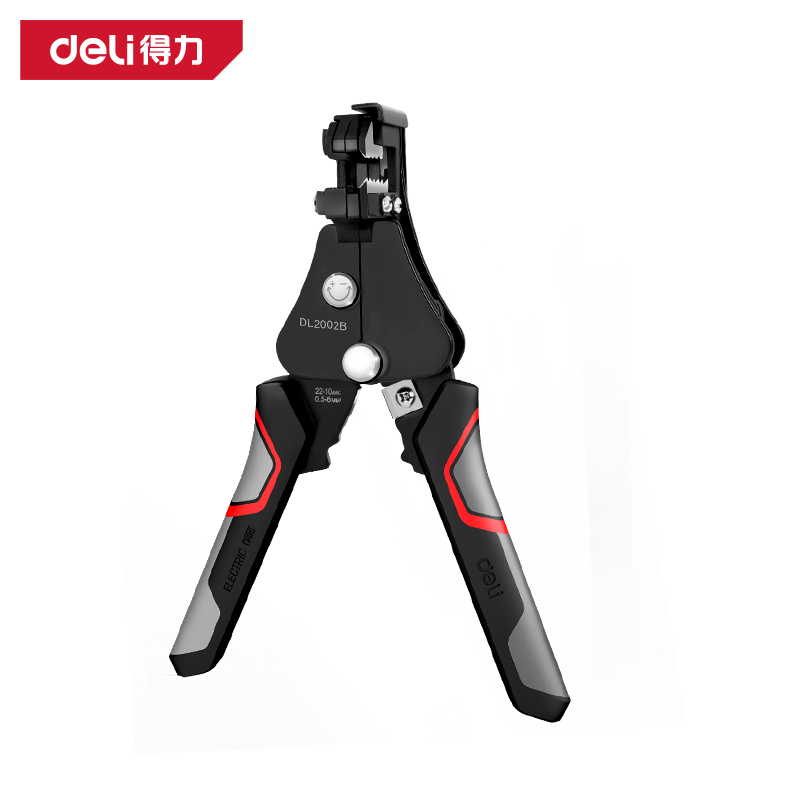得力工具DL2002B自动剥线钳B型0.8~8.0mm2(黑)(把)