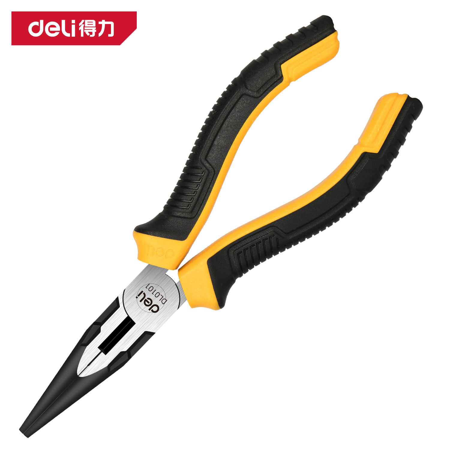 得力工具DL0101德式尖嘴钳6寸刃口升级(黄)(把)