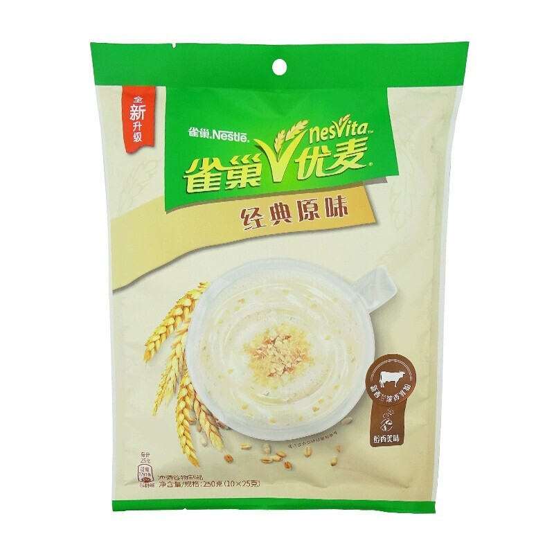 雀巢(Nestle)优麦经典原味燕麦片 10x25g