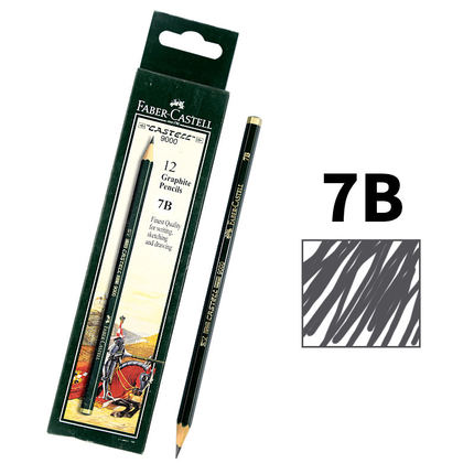 辉柏嘉(Faber-castell)9000美术用绘图铅笔7B