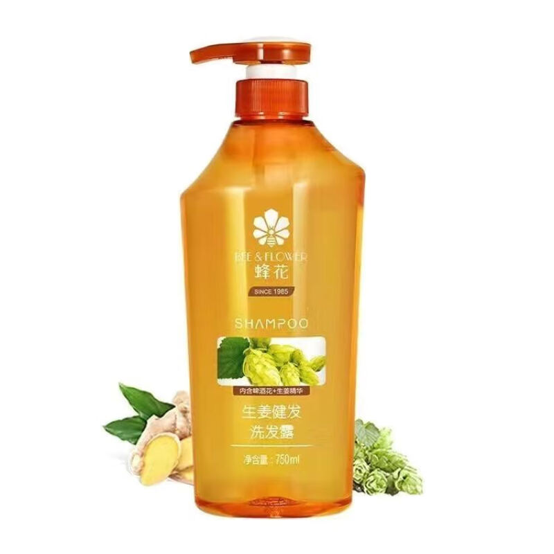 蜂花(BEE&FLOWER)无硅(生姜)健发洗发露750ml