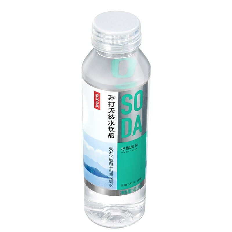 农夫山泉(NONGFU SPRING)柠檬风味苏打水天然饮品410ml*15瓶/箱