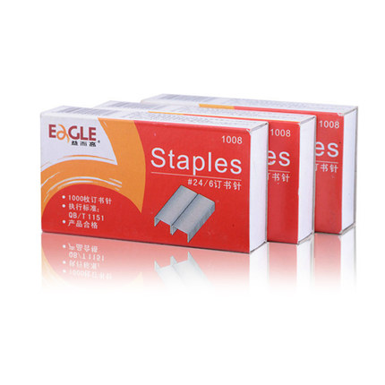 益而高(EaGLE)1008订书针#24/6(一盒1000钉)