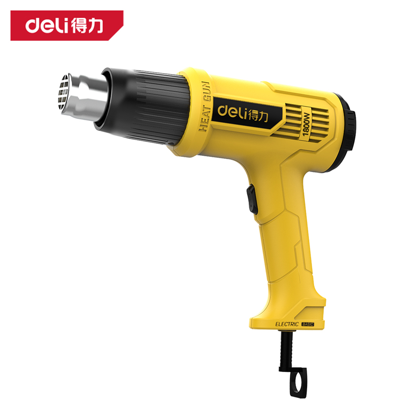 得力工具DL391160C热风枪1800W(黄)(把)