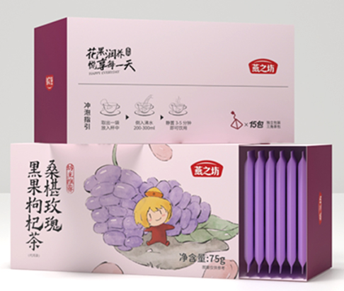 桑葚玫瑰黑果枸杞茶75g(15包装)