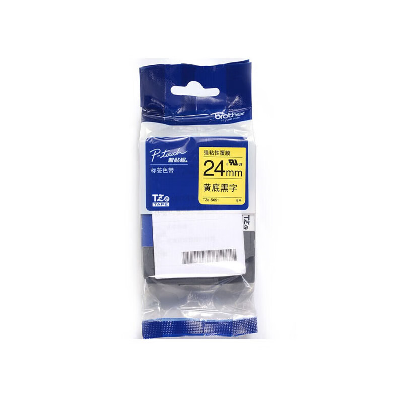 兄弟(brother) TZE-S651 24mm/个 色带 黄底黑字 (计价单位:个)