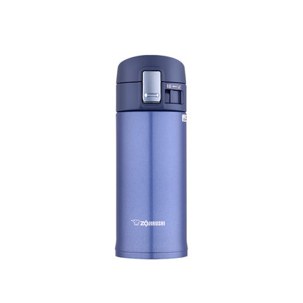 象印(ZOJIRUSHI)SM-KZ36-AG(蓝色)不锈钢真空保温保冷车载户外防漏弹盖直饮水杯子360ml