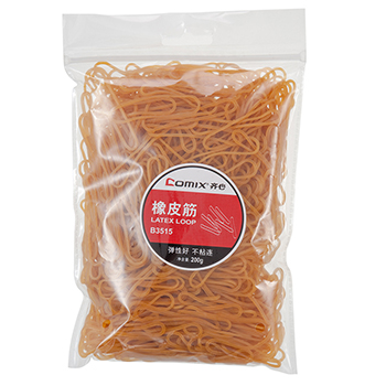 齐心(COMIX)B3515(黄色)橡皮筋(吊挂装200g)