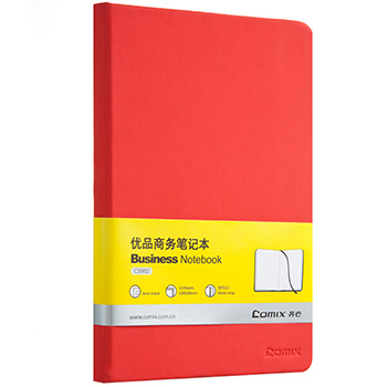 齐心(COMIX)C5902皮面笔记本A5122张玫红
