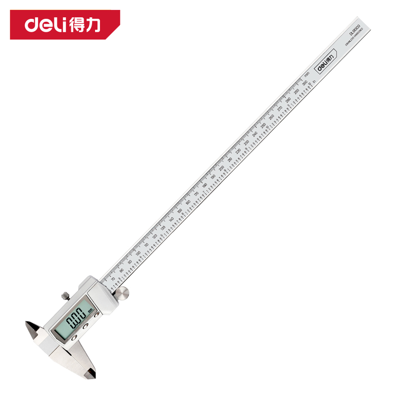 得力工具DL91300数显卡尺300mm锌合金(银)(把)