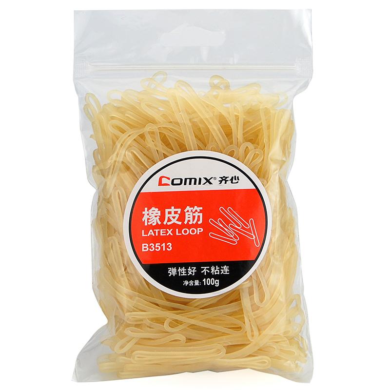 齐心(COMIX)B3513(黄色)橡皮筋100g