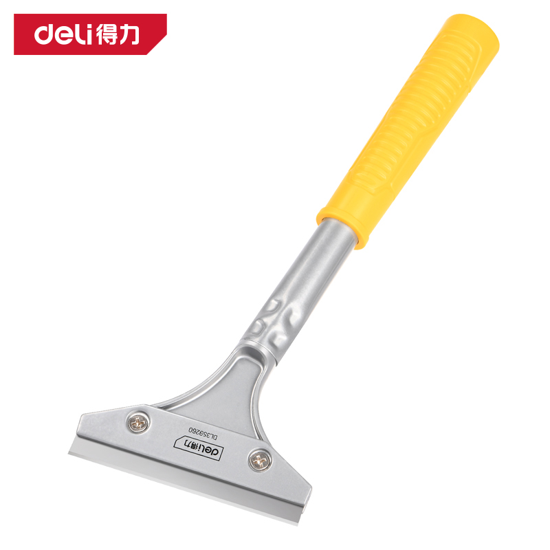得力工具DL359260铝合金清洁铲刀260mm(黄)(把)