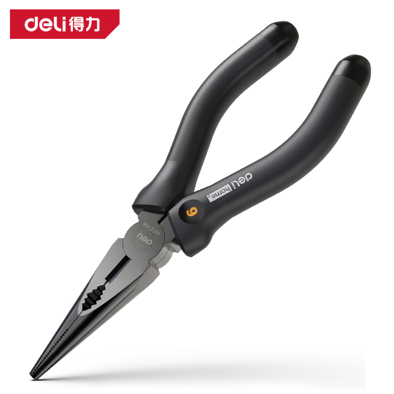 得力工具HT2106_home系列尖嘴钳6寸(黑)(把)