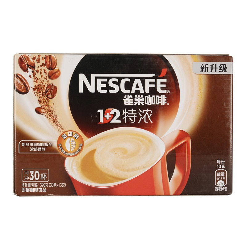 雀巢(Nestle)咖啡1+2特浓微研磨 30x13g