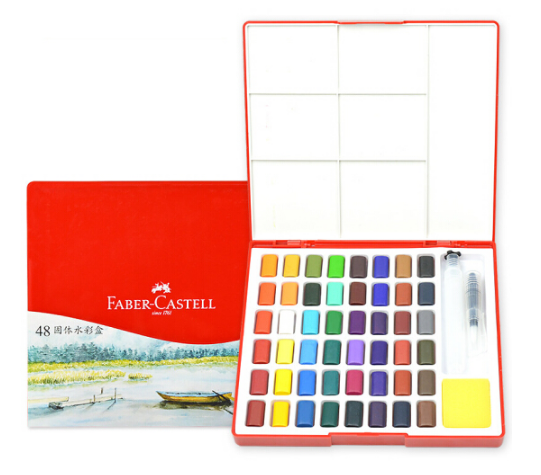 辉柏嘉(Faber-castell)576048(48色)固体水彩