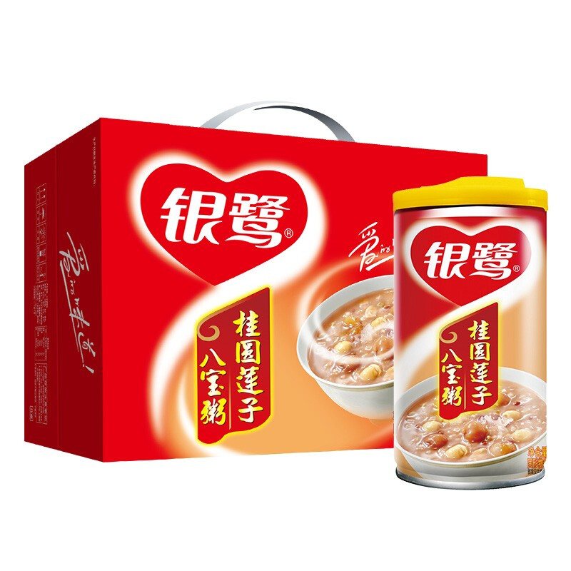 银鹭 八宝粥 桂圆莲子八宝粥360g*12罐