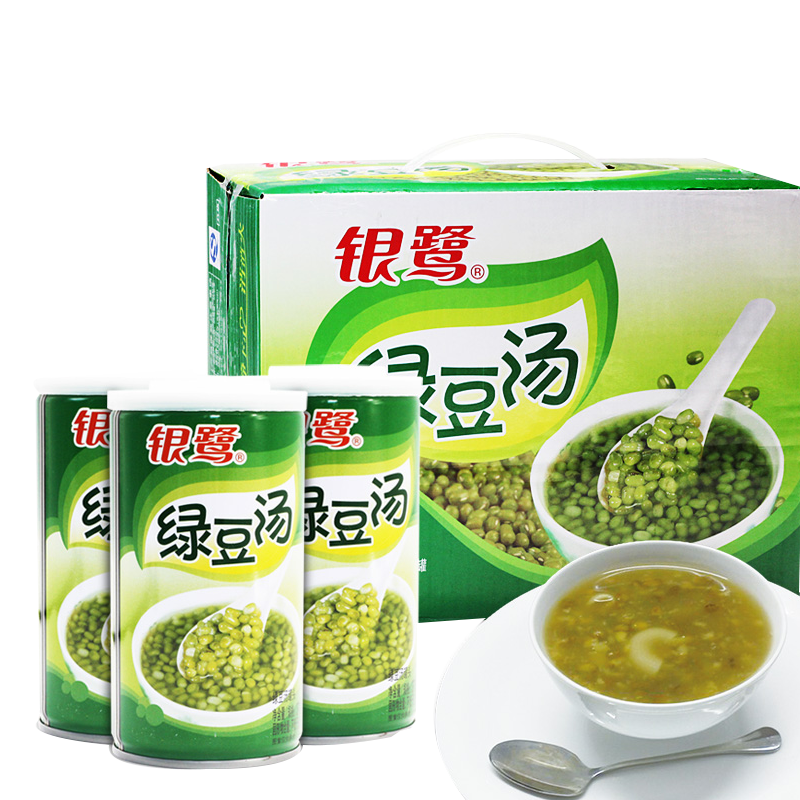 银鹭 绿豆汤罐头370g*12罐纸箱提装