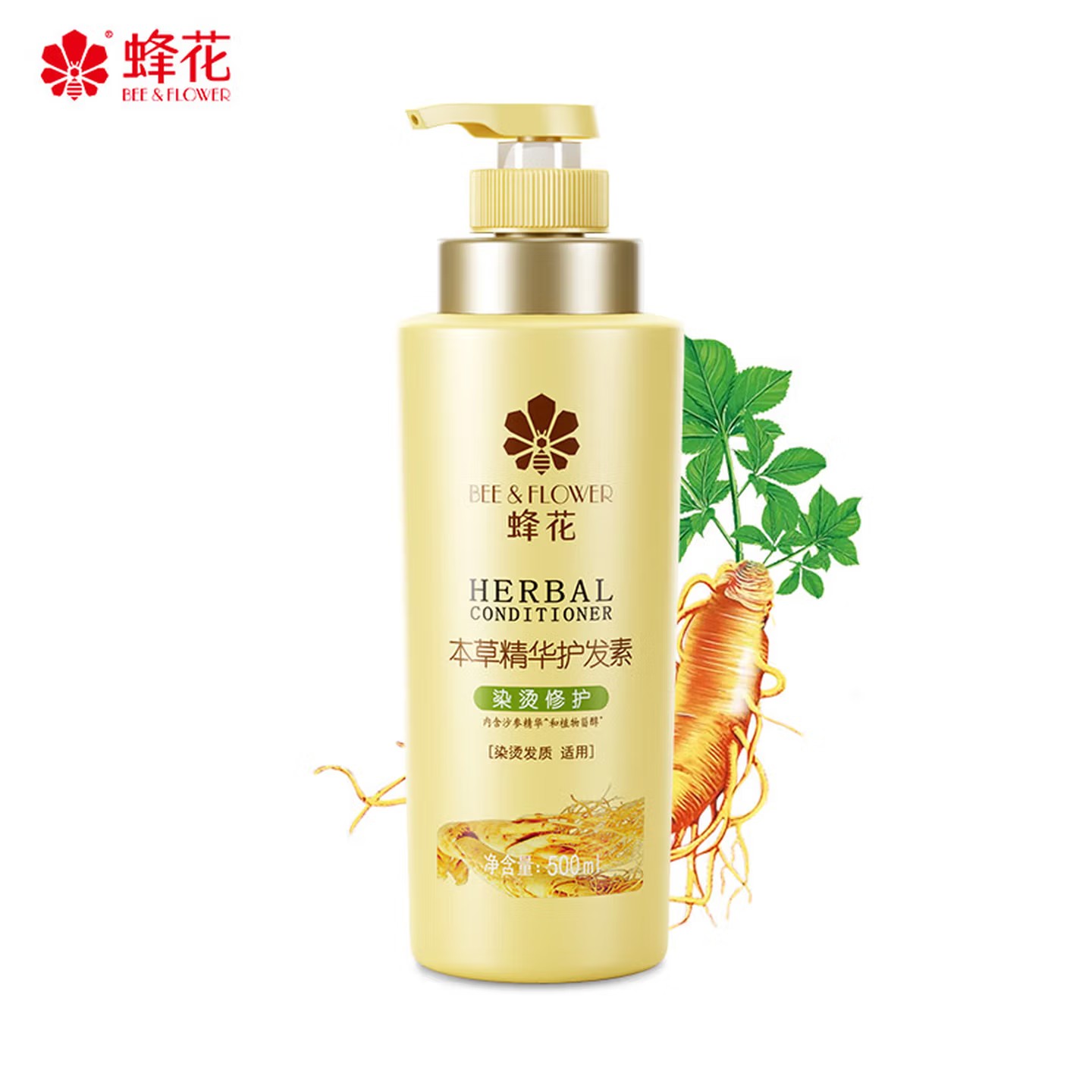 蜂花(BEE&FLOWER)本草精华(染烫修护)护发素500ml