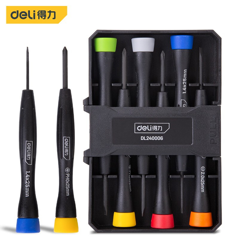 得力工具 DL240006微型螺丝刀6件套