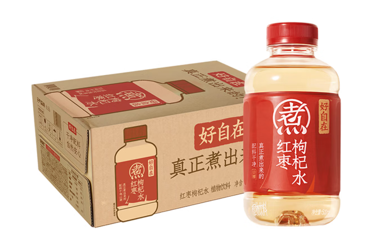 元气森林自在水红枣枸杞水无糖茶饮料 500mL*15瓶
