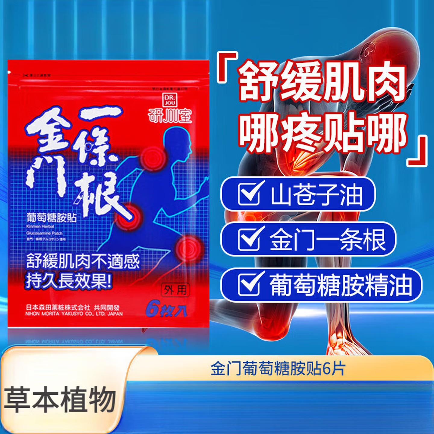 金门一条根 葡萄胺贴6p
