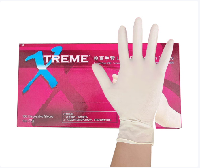 爱马斯(AMMEX) XLFRT46100 一次性耐用乳胶手套 L 100只/盒