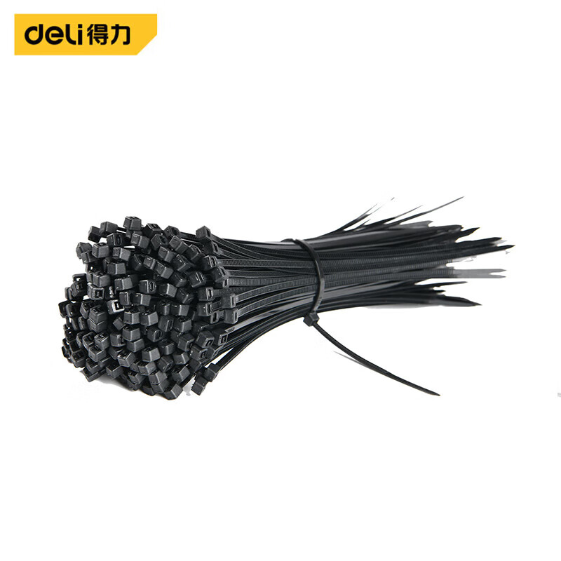 得力工具DL506131H扎带3x150mm(黑)(100根/包)
