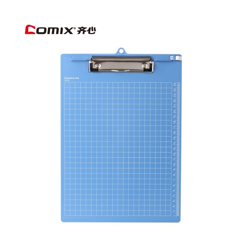 齐心(COMIX)A724(蓝)便携式书写板夹竖式A4